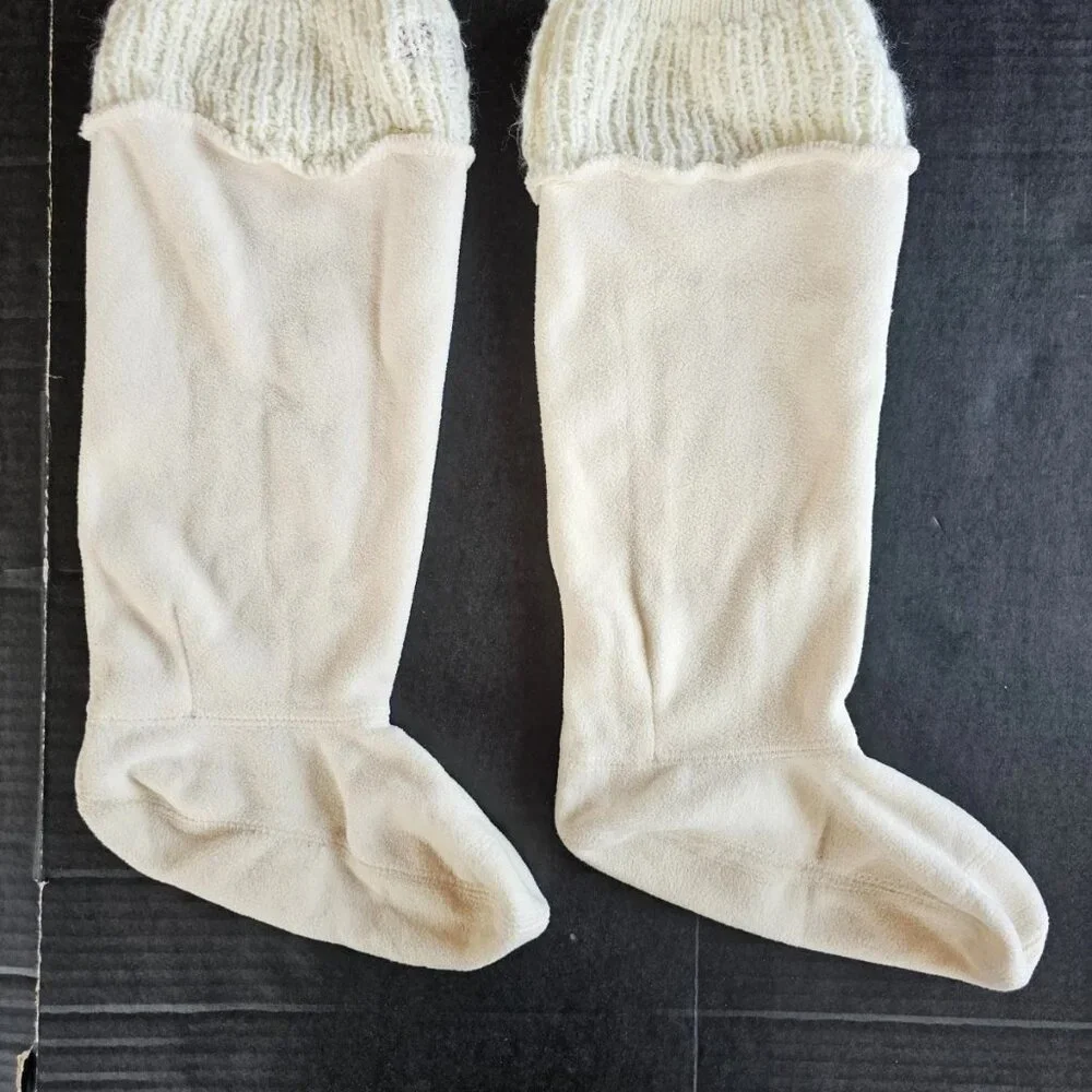 Original Hunter Women’s Fleece Ivory Cream Boot Socks Size Medium 5-7 , 1-Pair - Picture 7 of 7